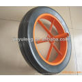 solid rubber spoke wheel 14x4